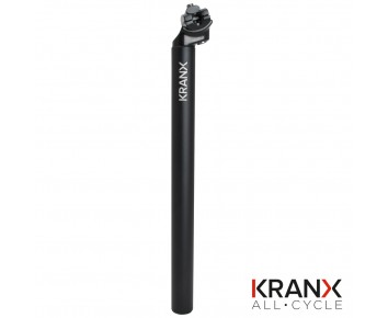 31.6mm KranX Micro Alloy 400mm 12mm Offset Seatpost in Black